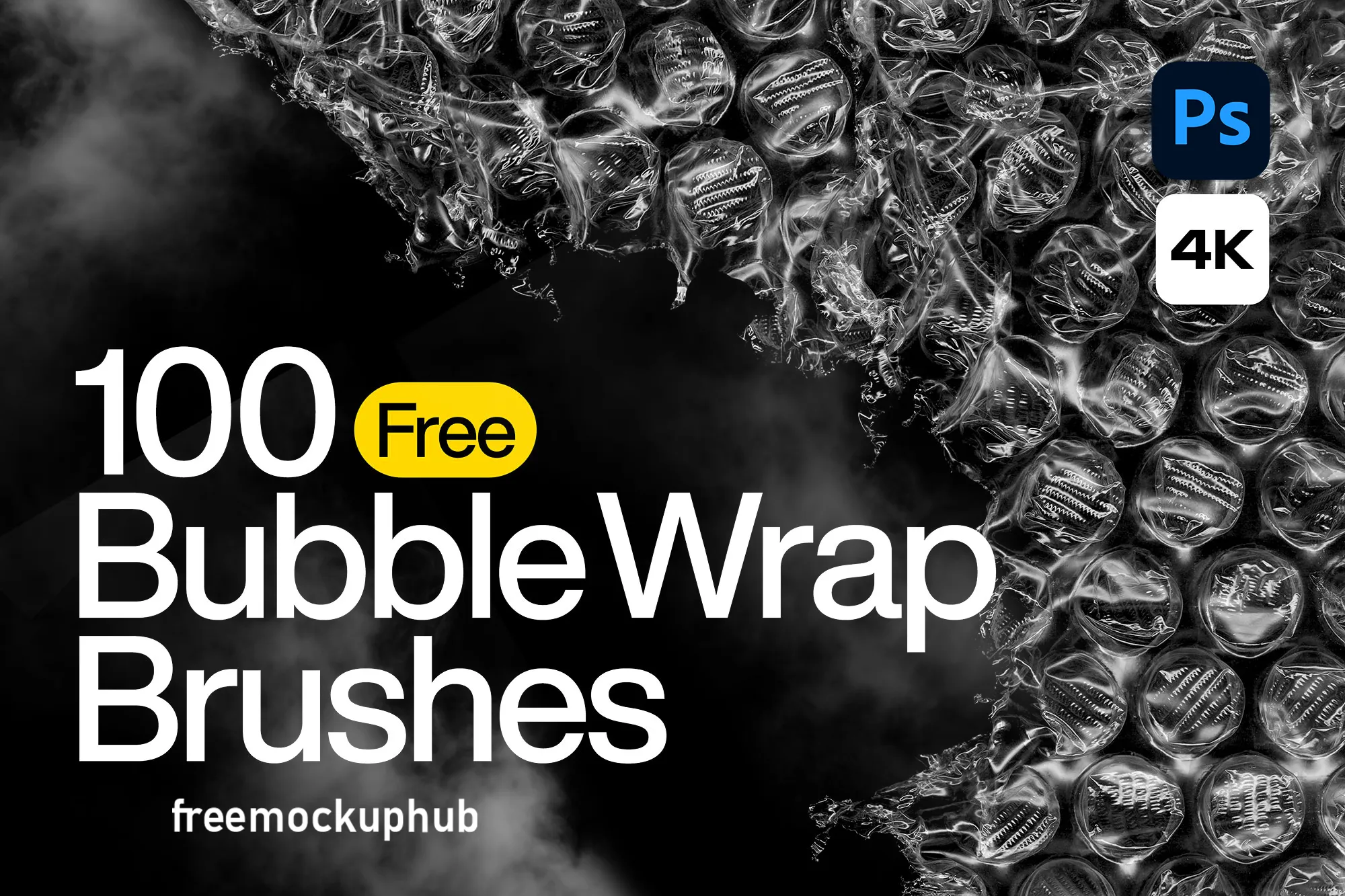 Free Mockup Hub 100 Bubble Wrap Photoshop Brushes